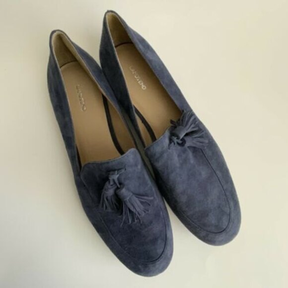 Lands' End Suede Slip On Loafers Tassel Front 9 - Picture 10 of 12